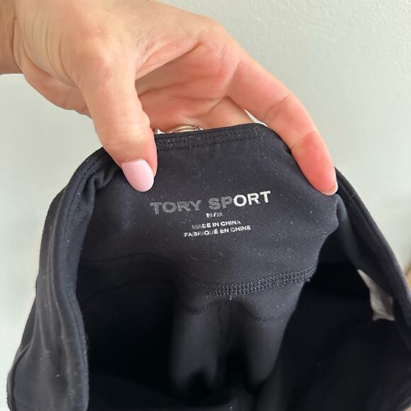 Tory Sport Cropped Activewear Leggings Black M - Picture 7 of 9